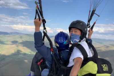 Private Tandem Paragliding Experience at Bayanzurkh Mountain